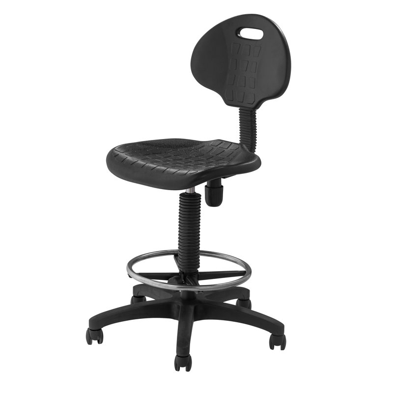 National Public Seating Height Adjustable Industrial Stool & Reviews Wayfair